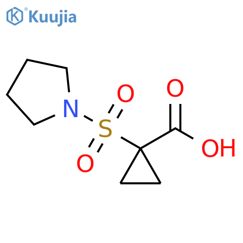 Cyclopropanecarboxylic acid, 1-(1-pyrrolidinylsulfonyl)- structure