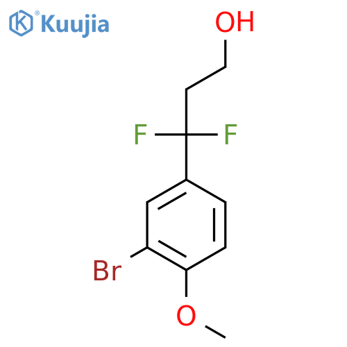 3-(3-bromo-4-methoxyphenyl)-3,3-difluoropropan-1-ol structure