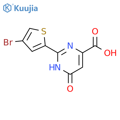 4-Pyrimidinecarboxylic acid, 2-(4-bromo-2-thienyl)-1,6-dihydro-6-oxo- structure