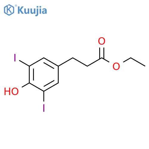 4-Hydroxy-3,5-diiodo-benzenepropanoic Acid Ethyl Ester structure