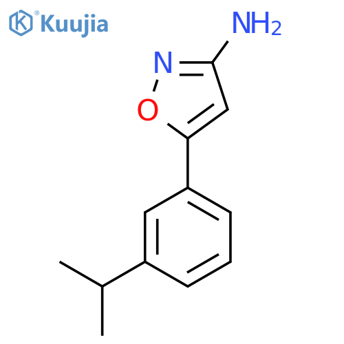 5-3-(propan-2-yl)phenyl-1,2-oxazol-3-amine structure