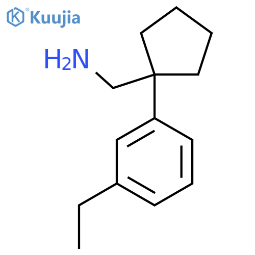 1-(3-ethylphenyl)cyclopentylmethanamine structure