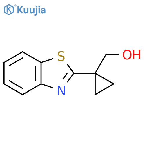 1-(1,3-benzothiazol-2-yl)cyclopropylmethanol structure