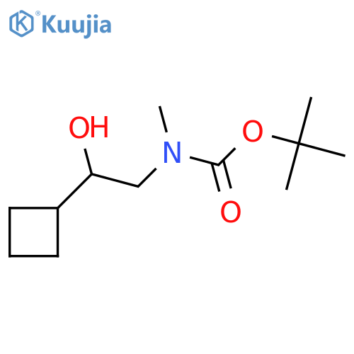 tert-butyl N-(2-cyclobutyl-2-hydroxyethyl)-N-methylcarbamate structure