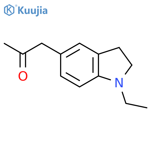 1-(1-ethyl-2,3-dihydro-1H-indol-5-yl)propan-2-one structure