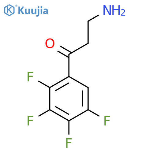 3-amino-1-(2,3,4,5-tetrafluorophenyl)propan-1-one structure