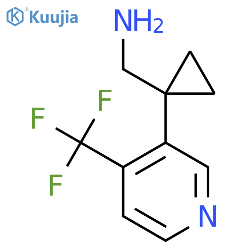 {1-4-(trifluoromethyl)pyridin-3-ylcyclopropyl}methanamine structure
