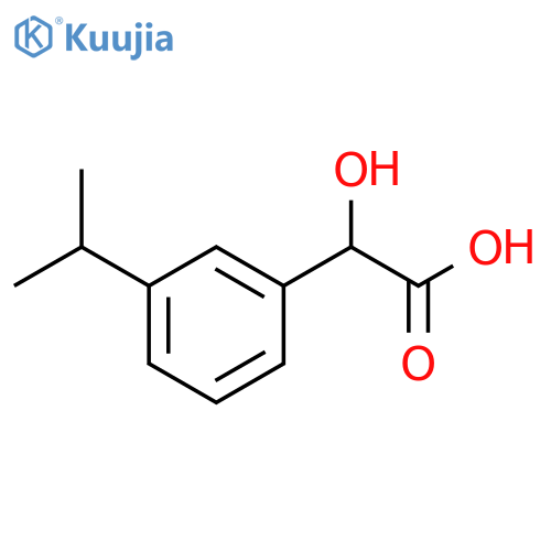 2-hydroxy-2-3-(propan-2-yl)phenylacetic acid structure
