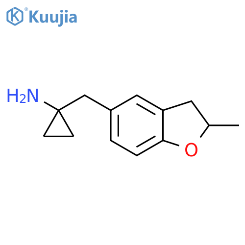 1-(2-methyl-2,3-dihydro-1-benzofuran-5-yl)methylcyclopropan-1-amine structure