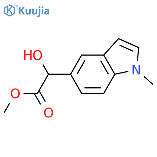 methyl 2-hydroxy-2-(1-methyl-1H-indol-5-yl)acetate structure