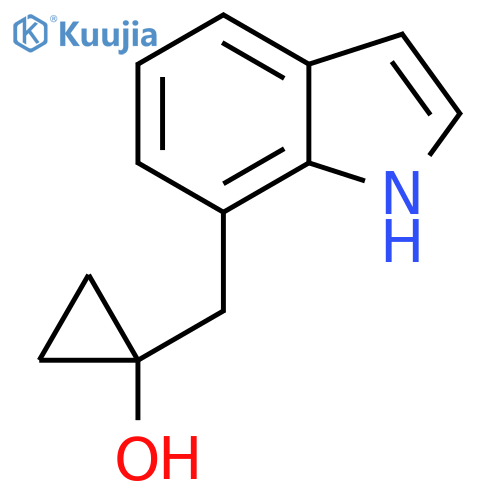 1-(1H-indol-7-yl)methylcyclopropan-1-ol structure