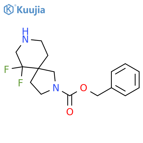 benzyl 6,6-difluoro-2,8-diazaspiro[4.5]decane-2-carboxylate structure