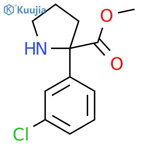 methyl 2-(3-chlorophenyl)pyrrolidine-2-carboxylate structure
