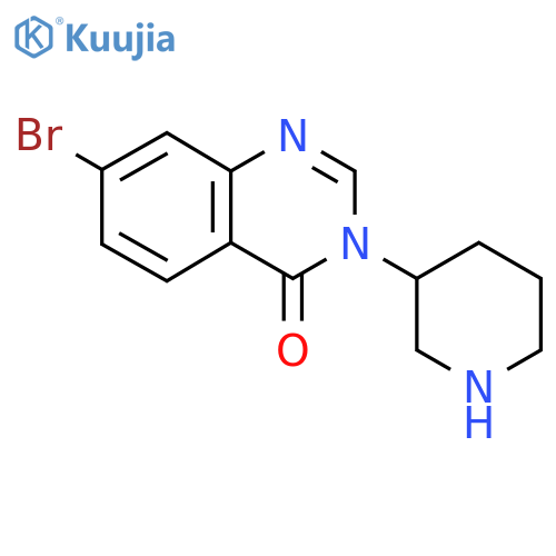 7-bromo-3-(piperidin-3-yl)-3,4-dihydroquinazolin-4-one structure