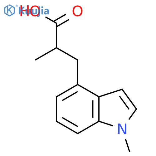 2-methyl-3-(1-methyl-1H-indol-4-yl)propanoic acid structure