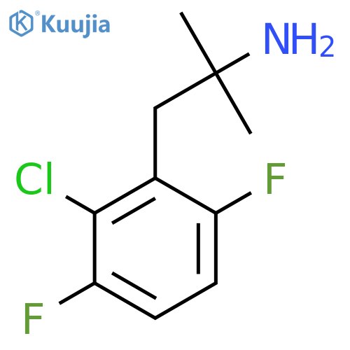 1-(2-chloro-3,6-difluorophenyl)-2-methylpropan-2-amine structure