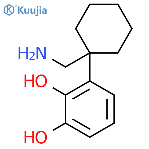 3-1-(aminomethyl)cyclohexylbenzene-1,2-diol structure