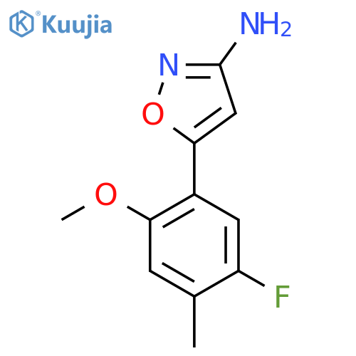 5-(5-fluoro-2-methoxy-4-methylphenyl)-1,2-oxazol-3-amine structure