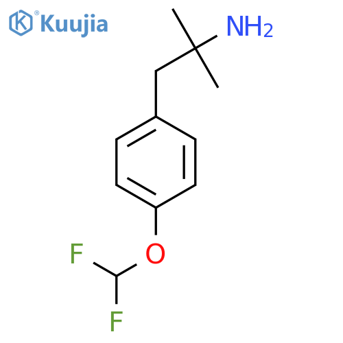 1-4-(difluoromethoxy)phenyl-2-methylpropan-2-amine structure