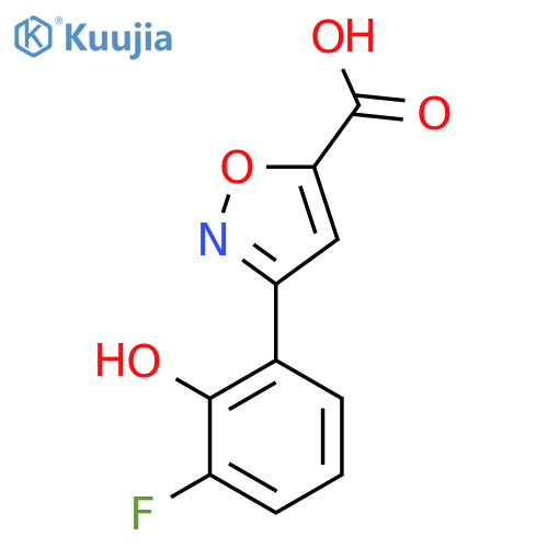3-(3-Fluoro-2-hydroxyphenyl)-1,2-oxazole-5-carboxylic acid structure