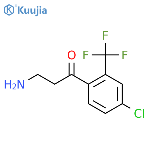 3-amino-1-4-chloro-2-(trifluoromethyl)phenylpropan-1-one structure