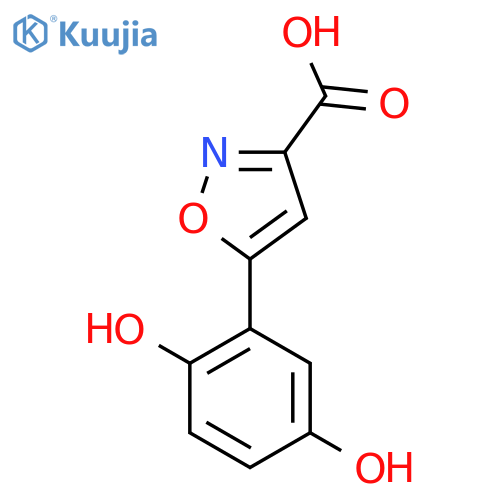 5-(2,5-dihydroxyphenyl)-1,2-oxazole-3-carboxylic acid structure