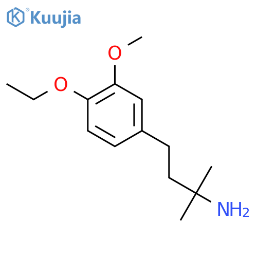 4-(4-ethoxy-3-methoxyphenyl)-2-methylbutan-2-amine structure