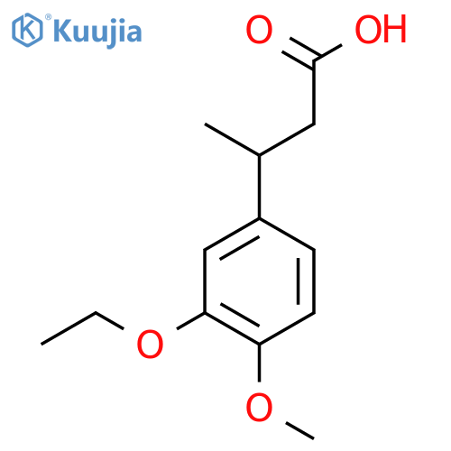3-(3-ethoxy-4-methoxyphenyl)butanoic acid structure