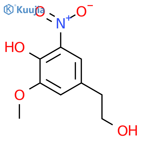 4-(2-hydroxyethyl)-2-methoxy-6-nitrophenol structure