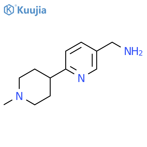 [6-(1-methyl-4-piperidyl)-3-pyridyl]methanamine structure