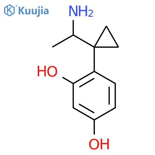 4-1-(1-aminoethyl)cyclopropylbenzene-1,3-diol structure