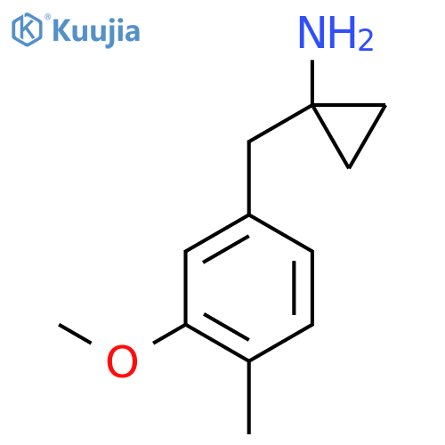 1-(3-methoxy-4-methylphenyl)methylcyclopropan-1-amine structure