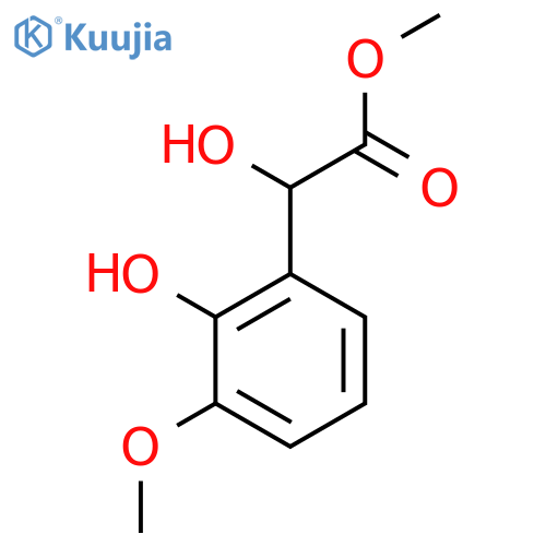 methyl 2-hydroxy-2-(2-hydroxy-3-methoxyphenyl)acetate structure