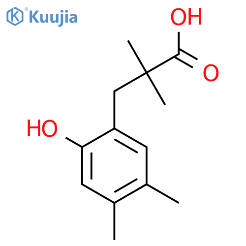 3-(2-hydroxy-4,5-dimethylphenyl)-2,2-dimethylpropanoic acid structure