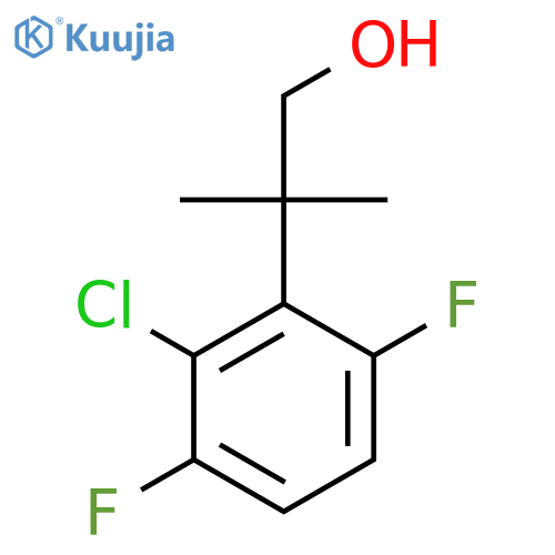 2-(2-chloro-3,6-difluorophenyl)-2-methylpropan-1-ol structure