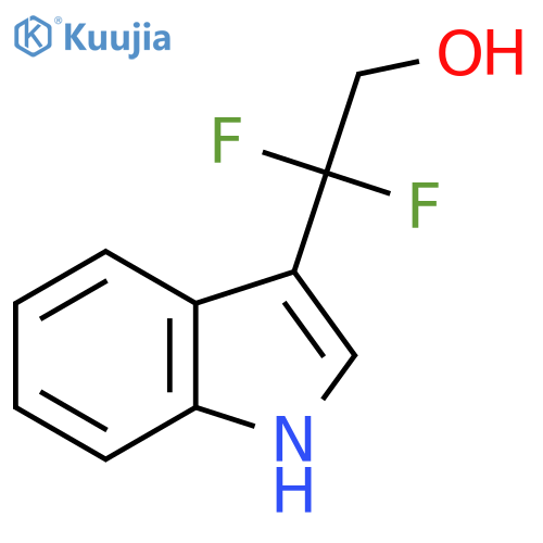 2,2-difluoro-2-(1H-indol-3-yl)ethan-1-ol structure