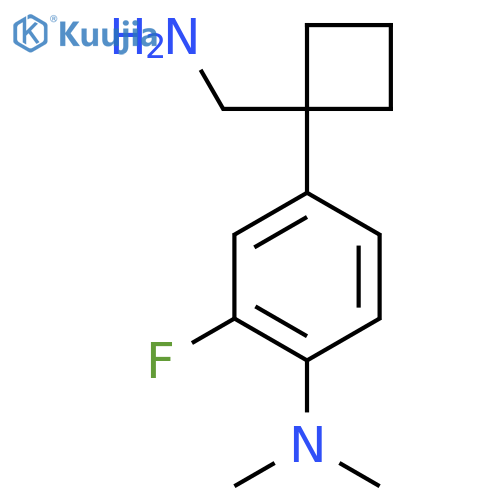4-1-(aminomethyl)cyclobutyl-2-fluoro-N,N-dimethylaniline structure