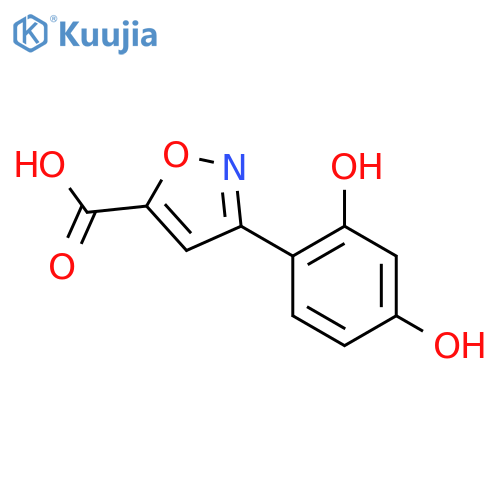 3-(2,4-dihydroxyphenyl)-1,2-oxazole-5-carboxylic acid structure