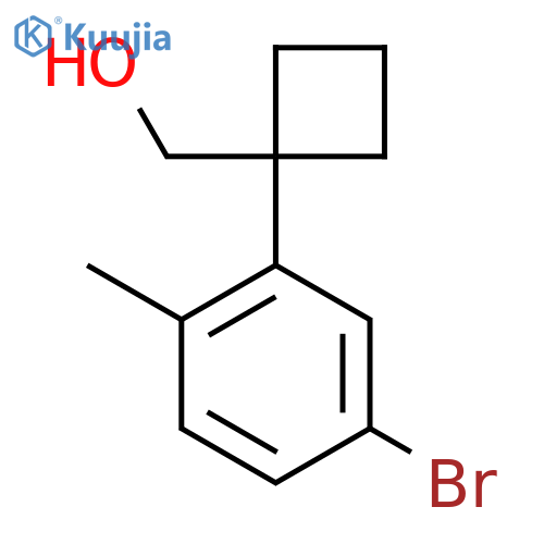 1-(5-bromo-2-methylphenyl)cyclobutylmethanol structure
