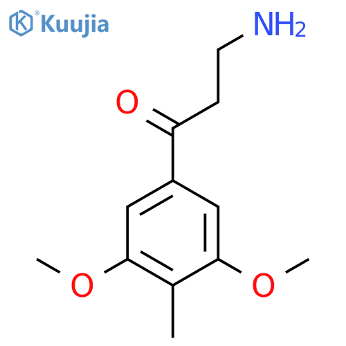 3-amino-1-(3,5-dimethoxy-4-methylphenyl)propan-1-one structure