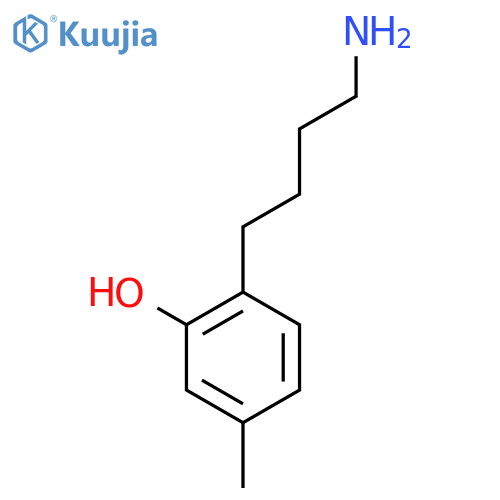 2-(4-aminobutyl)-5-methylphenol structure