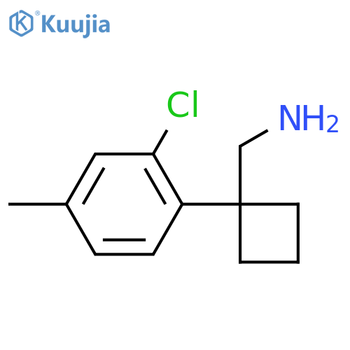 1-(2-chloro-4-methylphenyl)cyclobutylmethanamine structure
