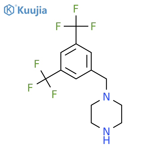 Piperazine, 1-[[3,5-bis(trifluoromethyl)phenyl]methyl]- structure