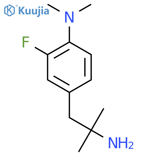 4-(2-amino-2-methylpropyl)-2-fluoro-N,N-dimethylaniline structure