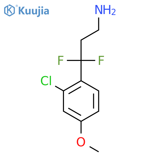 3-(2-chloro-4-methoxyphenyl)-3,3-difluoropropan-1-amine structure