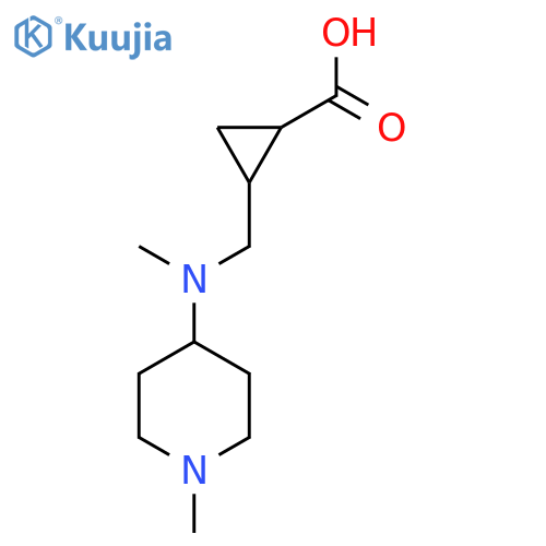 2-{[Methyl(1-methylpiperidin-4-yl)amino]methyl}cyclopropane-1-carboxylic acid structure