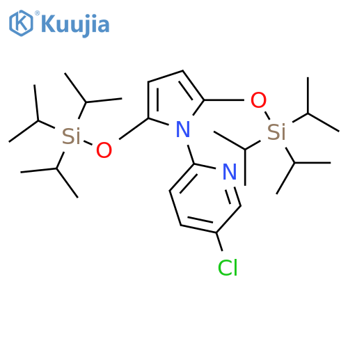 Pyridine, 2-[2,5-bis[[tris(1-methylethyl)silyl]oxy]-1H-pyrrol-1-yl]-5-chloro- structure