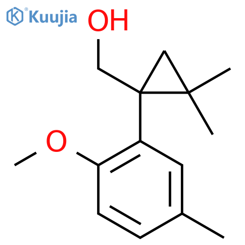 1-(2-methoxy-5-methylphenyl)-2,2-dimethylcyclopropylmethanol structure