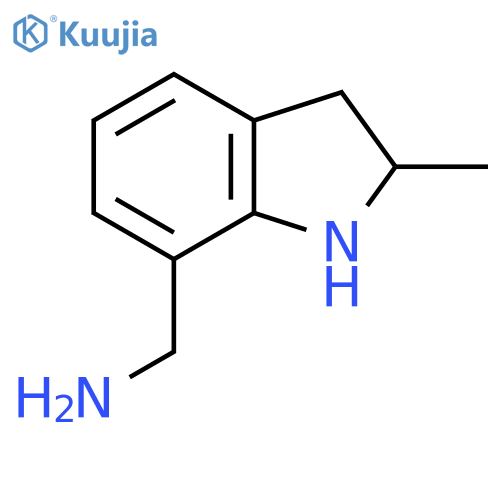 (2-Methyl-2,3-dihydro-1H-indol-7-yl)methanamine structure