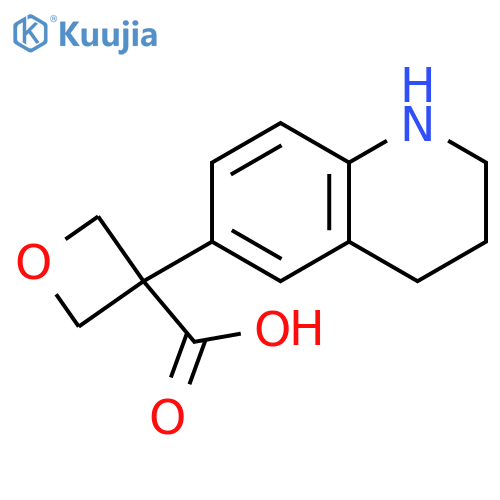 3-(1,2,3,4-tetrahydroquinolin-6-yl)oxetane-3-carboxylic acid structure